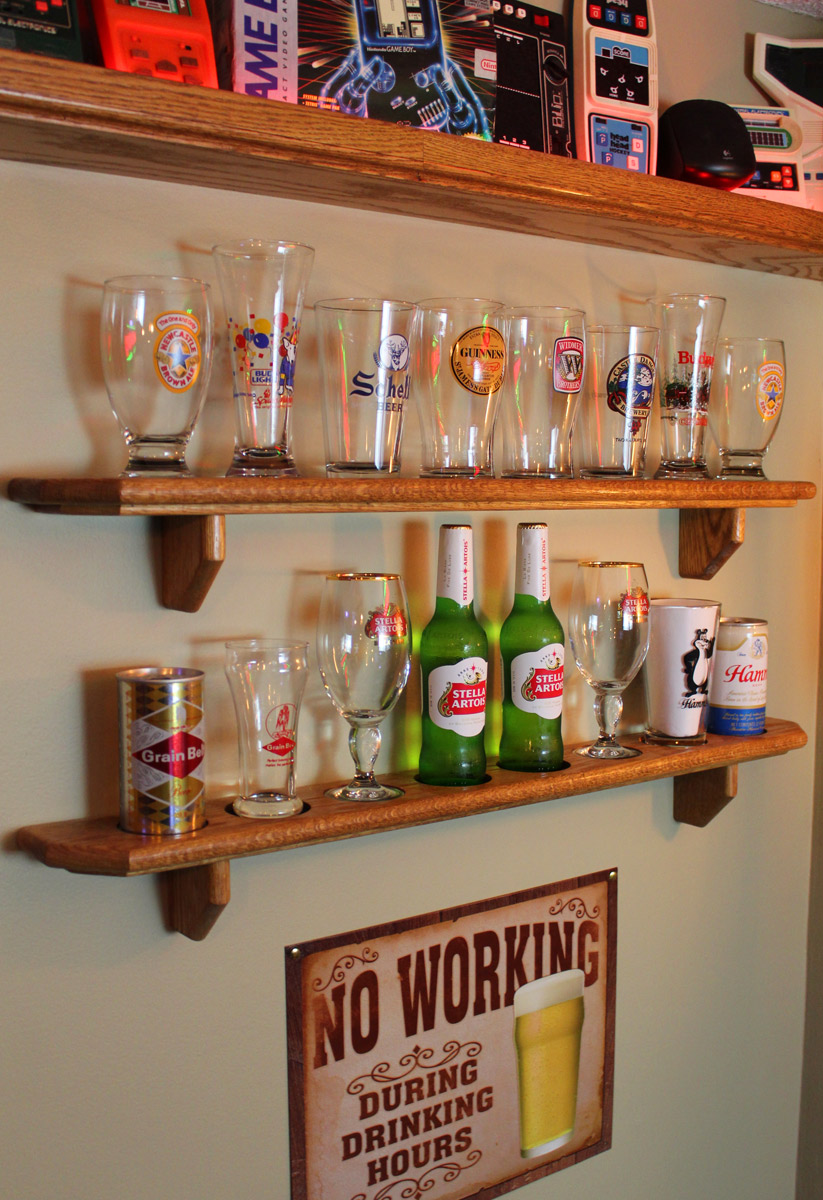 Beer glassware bottle can display shelf