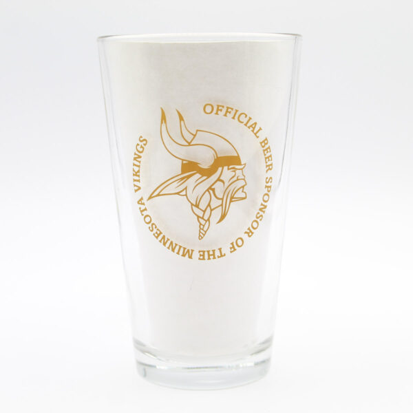 Beer Pint Glass - Miller Lite - Minnesota Vikings