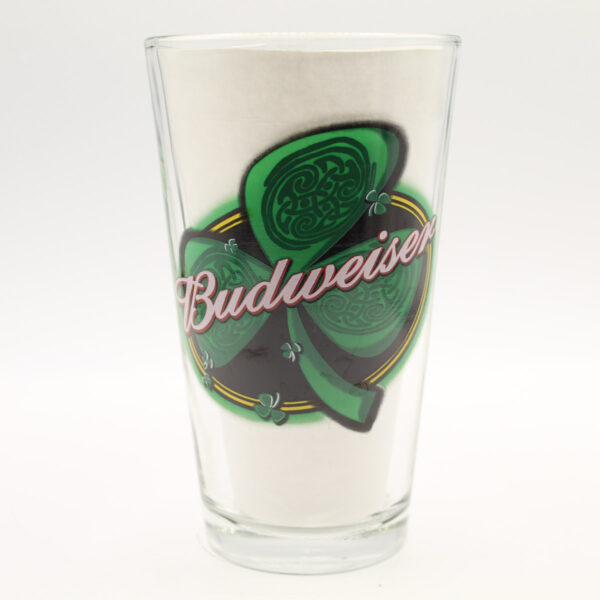 Beer Pint Glass - Budweiser Bud Light Shamrock