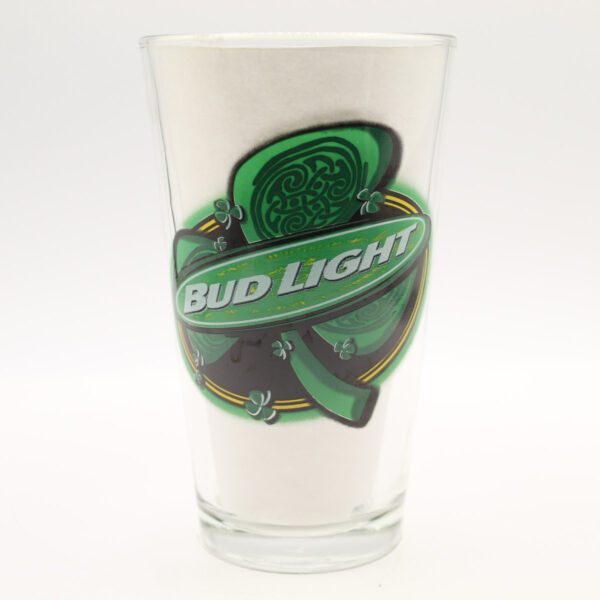 Beer Pint Glass - Budweiser Bud Light Shamrock