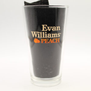 Beer Pint Glass - Evan Williams Peach - 3D Molded Glass