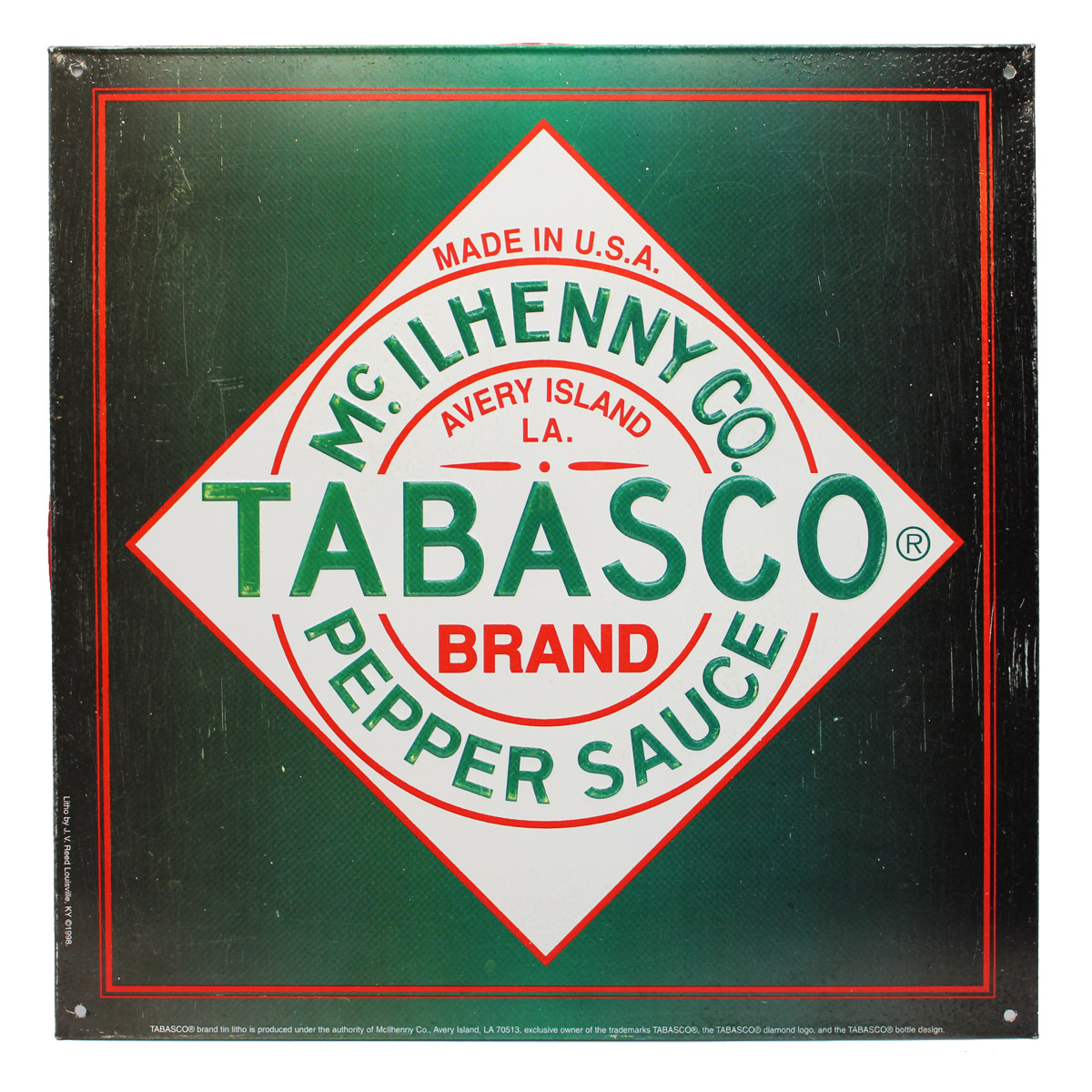 SRongmao Targa Metallica Vintage Tabasco 20x30cm - Insegna In Latta Per Bar E Cucina, Decorazione Murale