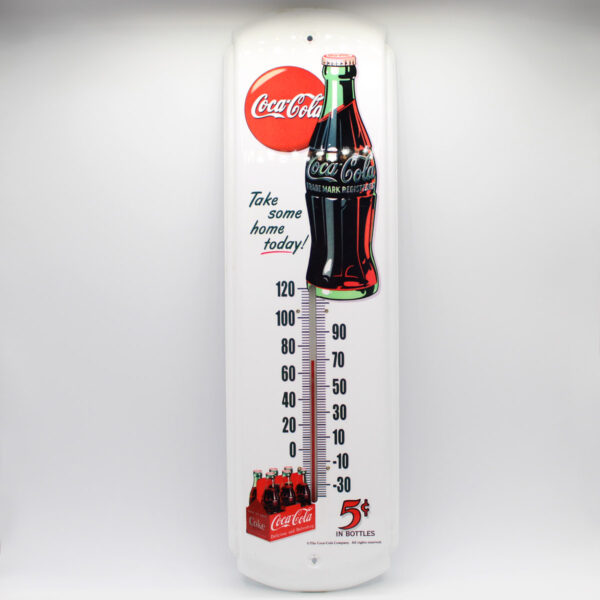 Vintage Metal Sign - Coca-Cola 5¢ Thermometer