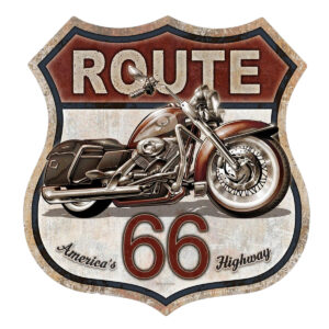 Vintage Metal Sign - Route 66 America's Highway