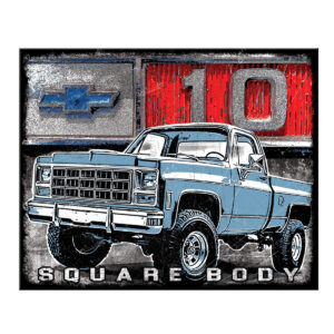 Vintage Metal Sign - Chevy C10 Square Body